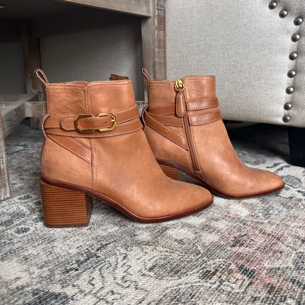 Tan Leather Ankle Boots